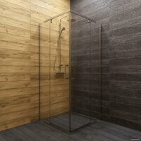 Душевой уголок Triton Каппа Хром А1 90х90 без поддона (прозрачное стекло) - Превью изображения №6 — Интернет-магазин Time-Shop