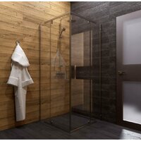 Душевой уголок Triton Каппа Хром А1 90х90 без поддона (прозрачное стекло) - Превью изображения №2 — Интернет-магазин Time-Shop