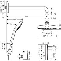 Душевая система  Hansgrohe Croma Select E 27294000 - Превью изображения №2 — Интернет-магазин Time-Shop