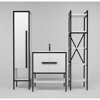  Дабер Тумба под умывальник 010 WeltWasser Deilbach 7517-80 Т10.8W.2.5 (черный/белый) - Превью изображения №2 — Интернет-магазин Time-Shop