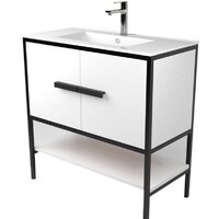 Дабер Тумба под умывальник 010 WeltWasser Deilbach 7517-80 Т10.8W.2.5 (черный/белый)