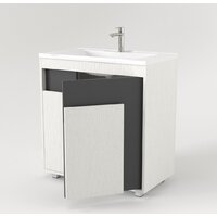  Дабер Тумба под умывальник 015 Andrea Elen 80 Т15.8A.0.20 (белый древесный/серый) - Превью изображения №2 — Интернет-магазин Time-Shop