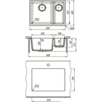 Кухонная мойка Lemark Sinara 9910083 (серый) - Превью изображения №3 — Интернет-магазин Time-Shop