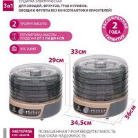 Сушилка для овощей и фруктов Мастерица EFD-1004VM - Превью изображения №6 — Интернет-магазин Time-Shop