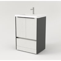  Дабер Тумба под умывальник 017 Тобага/Эридан/Артвин 60 Т17.6Т.0.20Ч (белый древесный/серый/черный) - Превью изображения №3 — Интернет-магазин Time-Shop