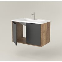  Дабер Тумба под умывальник 018 Тобага/Эридан/Артвин 60 Т18.6Т.0.22Ч (дуб галифакс/серый/ручка черная) - Превью изображения №3 — Интернет-магазин Time-Shop