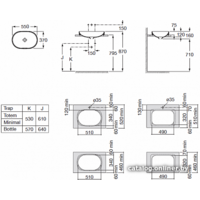 Умывальник Roca Inspira 327527000 - Превью изображения №2 — Интернет-магазин Time-Shop