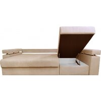 Угловой диван Bobrovmebel Мадрид правый (микровелюр симпл 42 бежевый) - Превью изображения №2 — Интернет-магазин Time-Shop