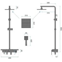 Душевая система  Rea Bravo REA-P0636 (черный) - Превью изображения №8 — Интернет-магазин Time-Shop