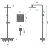 Душевая система  Rea Bravo REA-P0636 (черный) - Превью изображения №8 — Интернет-магазин Time-Shop