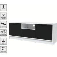 Тумба Интерлиния ТВ Концепт КТ-ТВ3-50 (черный/белый платинум) - Превью изображения №2 — Интернет-магазин Time-Shop