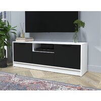 Тумба Интерлиния ТВ Концепт КТ-ТВ3-50 (черный/белый платинум) - Превью изображения №3 — Интернет-магазин Time-Shop