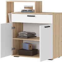 Тумба Стендмебель Санса КМ-01 1000 (белый/дуб сонома) - Превью изображения №2 — Интернет-магазин Time-Shop