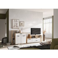 Тумба Стендмебель Санса КМ-01 1000 (белый/дуб сонома) - Превью изображения №3 — Интернет-магазин Time-Shop