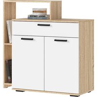 Стендмебель Санса КМ-01 1000 (белый/дуб сонома)