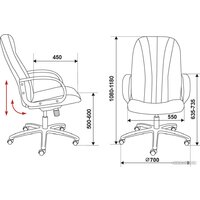 Офисное кресло Бюрократ T-898AXSN (синий 38-415) - Превью изображения №9 — Интернет-магазин Time-Shop