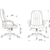 Офисное кресло Бюрократ T-898AXSN (синий 38-415) - Превью изображения №5 — Интернет-магазин Time-Shop