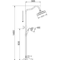 Душевая система  Rose R0136 - Превью изображения №2 — Интернет-магазин Time-Shop