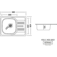 Кухонная мойка Kernau KSS C 455 1B1D Linen - Превью изображения №2 — Интернет-магазин Time-Shop