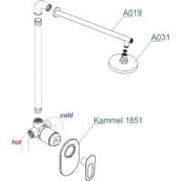 Душевая система  Wasserkraft A12831 - Превью изображения №4 — Интернет-магазин Time-Shop