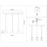 Подвесная люстра Ambrella light TR83135/3 LW/FR - Превью изображения №8 — Интернет-магазин Time-Shop