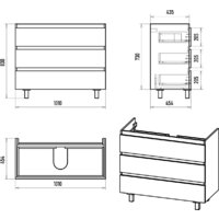  Misty Тумба под умывальник Victory 105 VIC-07105-0103Я+11105-KL - Превью изображения №7 — Интернет-магазин Time-Shop