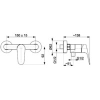 Смеситель Armatura KFA Otava Black 5556-010-81 - Превью изображения №2 — Интернет-магазин Time-Shop