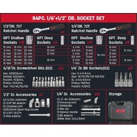 Универсальный набор инструментов Deli EDQ44094 (94 предмета) - Превью изображения №4 — Интернет-магазин Time-Shop