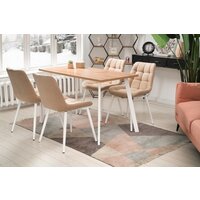 Кухонный стол Notta Тринити Лофт 140 25 мм 489657 (дуб вотан/белый матовый) - Превью изображения №2 — Интернет-магазин Time-Shop