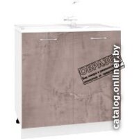 Шкаф напольный Кортекс-мебель Корнелия Лира НШ80м (белый) - Превью изображения №4 — Интернет-магазин Time-Shop