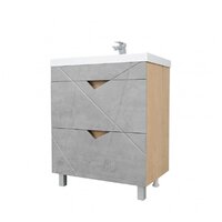  Doratiz Тумба под умывальник Doratiz Фьорд 70 9908.185 (дуб бунратти/цемент) - Превью изображения №3 — Интернет-магазин Time-Shop