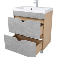  Doratiz Тумба под умывальник Doratiz Фьорд 70 9908.185 (дуб бунратти/цемент) - Превью изображения №6 — Интернет-магазин Time-Shop