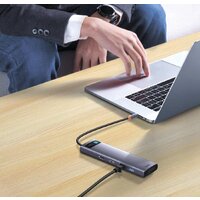 Док-станция Baseus Metal Gleam Series 12-in-1 Multifunctional Type-C Hub Docking Station WKWG020213 - Превью изображения №4 — Интернет-магазин Time-Shop