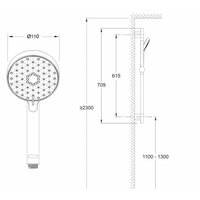 Душевой гарнитур  Jacob Delafon Awaken Organic [E99899RU-CP] - Превью изображения №2 — Интернет-магазин Time-Shop