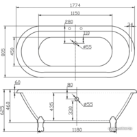 Ванна BelBagno BB21 177.4x80.5 - Превью изображения №2 — Интернет-магазин Time-Shop