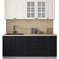 Интерлиния Мила Деко 1.9Б (черный/белый/дуб бунратти)