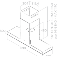 Кухонная вытяжка Elica Haiku Island IX/A/120 - Превью изображения №3 — Интернет-магазин Time-Shop