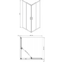 Душевой уголок Adema Glass Vierkant 90 (матовое стекло) - Превью изображения №4 — Интернет-магазин Time-Shop