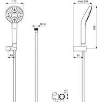 Душевой гарнитур  Ideal Standard Idealrain B2239AA - Превью изображения №2 — Интернет-магазин Time-Shop