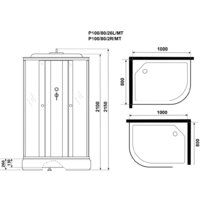 Душевая кабина Niagara Promo P100/80/26L/MT 100x80x215 - Превью изображения №3 — Интернет-магазин Time-Shop