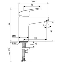 Смеситель Ideal Standard Ceraflex B1714AA - Превью изображения №2 — Интернет-магазин Time-Shop