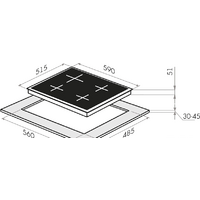 Варочная панель MAUNFELD EGHE.64.43CB/G - Превью изображения №2 — Интернет-магазин Time-Shop