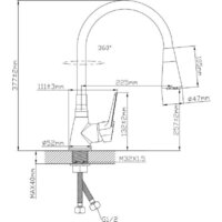 Смеситель Econoce D35-A 570 EC0574BL (черный) - Превью изображения №2 — Интернет-магазин Time-Shop
