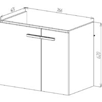  Viant Тумба под умывальник Мюнхен Como 80 VMUN80COBEL-T2STP (белый) - Превью изображения №4 — Интернет-магазин Time-Shop