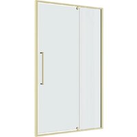 Душевая дверь Niagara Nova NG-45-11ASG 110х195 (золото сатин/прозрачное стекло) - Превью изображения №2 — Интернет-магазин Time-Shop