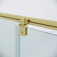 Душевая дверь Niagara Nova NG-45-11ASG 110х195 (золото сатин/прозрачное стекло) - Превью изображения №4 — Интернет-магазин Time-Shop