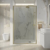 Душевая дверь Niagara Nova NG-45-11ASG 110х195 (золото сатин/прозрачное стекло) - Превью изображения №9 — Интернет-магазин Time-Shop