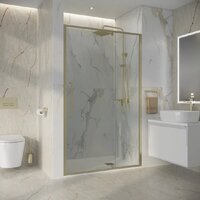 Душевая дверь Niagara Nova NG-45-11ASG 110х195 (золото сатин/прозрачное стекло) - Превью изображения №8 — Интернет-магазин Time-Shop