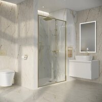 Душевая дверь Niagara Nova NG-45-11ASG 110х195 (золото сатин/прозрачное стекло) - Превью изображения №10 — Интернет-магазин Time-Shop