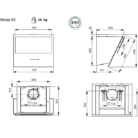 Кухонная вытяжка Falmec Verso Design 55 800 м3/ч (черный) - Превью изображения №4 — Интернет-магазин Time-Shop